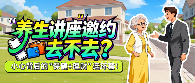 “养生讲座”邀约，去不去？小心背后的“保健+理财”连环套！