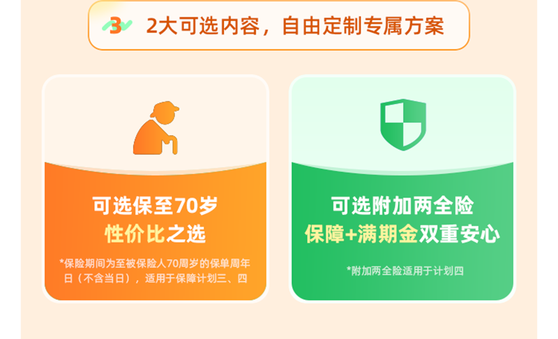 2大可选内容，自由定制专属方案